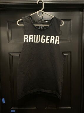 Rawgear Men's Black Tank Top - Rawgear Logo Muscle Tee
